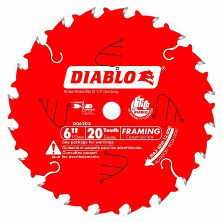 Diablo 6-1/2" 24-Tooth ATB Framing Saw Blade with 5/8" Arbor # D0624X
