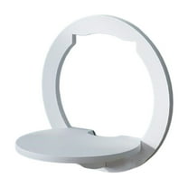 Hiroekza Floating Shelves for Wall - No Drilling Wall Mount Shelf 29x29x21cm Plastic Modern Display Rack for Plants Books Decor White