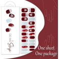 thumbnail image 5 of 1 Sheet 24pcs Christmas Semi Cured Gel Nail Strips, Gel Nail Wraps, Ease to Use, Hassle-Free Removal, Requires Lamps for Curing, Waterproof and Long Lasting, 5 of 6