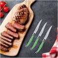 thumbnail image 2 of Cuchillos Corte Superior Alto Filo LaguioleGreen 14 pzas 223 cm Verde Acero Inoxidable Cuchillo para carne., 2 of 3