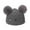 Grey, variant on Krdevn Kids Winter Hand Knit Cartoon Bear Beanie Hat Double Pom Pom Ear Embroidery Stretch Ribbed Soft Warm Unisex Headwear for Toddler Boys Girls