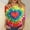 Red, variant on Womens T Shirts Tie Dye Long Sleeve Crewneck Casual Comfort Top Womens Tees Red L
