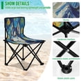 thumbnail image 4 of WOBOGO Oil Painting Styles Husky Camping Chair Convenient Four Corner Backrest Folding Stool Can Hold Up to 220lbs, 4 of 8