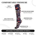 thumbnail image 2 of Rateoe Skull record rock Compression Socks for Women and Men 20-30mmHg-Circulation Support Socks Knee High Nurse Pregnant Running Medical and Travel Athletic, 2 of 7