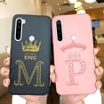 thumbnail image 2 of Funda de teléfono para Xiaomi Redmi Note 8 2021 8T, carcasa de silicona mate de lujo, con letras de corona, M1908C3JGG Fivean unisex, 2 of 2