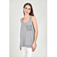 thumbnail image 1 of Blusa basica con bolsillo bordado Roman Fashion/Juvenil, 19222 (Gris) gris M, 1 of 5