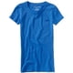 thumbnail image 1 of Aeropostale A87 playera gráfica con bolsillo pequeño para mujer, azul, XS, 1 of 1