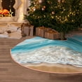 thumbnail image 5 of Balery Sunny Ocean Waves Printed Christmas Tree Skirt , Merry Christmas Party Christmas Tree Decoration,Adjustable Tree Skirt-36", 5 of 6