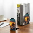 thumbnail image 5 of Pofeuu Sunset Coast Sunflower Print Large Bookend Hold Heavy Books- Wood Bookends for Heavy Books Heavy Duty Book Ends Wood Bookends for Office Desk Non-Skid, 5 of 7
