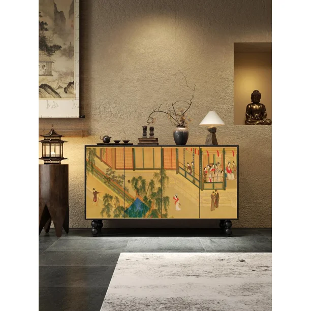 Armario De estilo Retro francés para sala De estar, mueble lateral De madera maciza De diseño italiano, muebles Premium para el hogar, FYLC