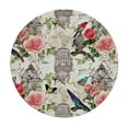 thumbnail image 2 of JEUXUS Spring Summer Floral Round Tablecloth 60 Inch Vintage Flower Butterfly Bird Table Cloth Elegant Rustic Farmhouse Polyester Table Cover Round Outdoor Tablecloth Decorative, 2 of 7