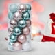 thumbnail image 4 of Adornos De Bolas De Navidad Juego de bolas navideñas de 30 piezas, decoraciones para árboles de Navidad de 6 cm/2,36 pulgadas (oro rosa), 4 of 5