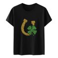thumbnail image 2 of Aayomet St Patrick's Day Gym Shirts For Women Short Sleeve Tshirts,Womens Summer Crewneck Graphic Tee Shirt Blouse Tops,Black XXL, 2 of 4