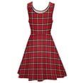 thumbnail image 6 of 2024 Red Plaid Dress Sleeveless Vintage Check Aesthetic Dresses Summer Women Oversized Club Graphic Skate Dress, 6 of 7