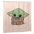 Baby Yoda Bathroom Shower Curtain,Bath Curtains Durable Waterproof Bath