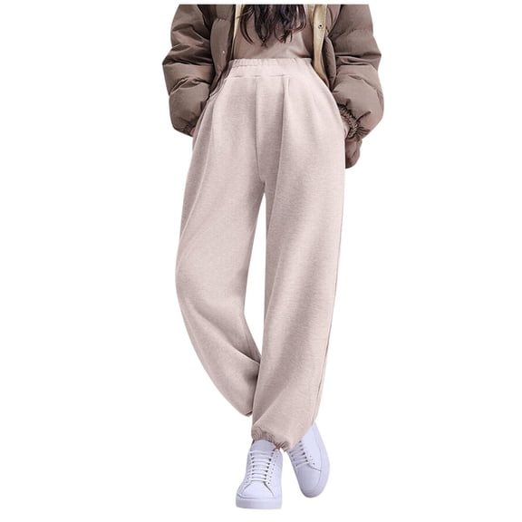 HBGVBA Maternity Pants for Women,Wide Leg Maternity Jogger Pants,Cuffed Ankle Length Pants High Waist Plus Size Belly Support Casual Fall Winter
