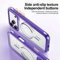 thumbnail image 5 of ELEHOLD Magnetic for iPhone Air Case, Compatible with Mag-Safe Accessories Clear Hard Back with Soft TPU Bumper Military Grade Drop Protection Shockproof Phone Case,Purple, 5 of 8