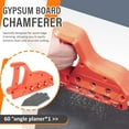 thumbnail image 2 of Plasterboard Fast Cutter Plasterboard Edger Precise 45° 60° Gypsum Board Chamferer with 10 Blades Plastic Plasterboard Edger Woodworking Hand Plane Tool for Drywall Plasterboard, 2 of 8