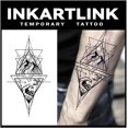 thumbnail image 1 of shiyou-Tattoo Tech, 2 Feuilles de Tatouage Semi-Permanent Extra-Grand, Design Artistique pour Adultes, Durée 1-2 Semaines, Imperméable, Aspect Réaliste, (Design Montagnes et Rivières), 1 of 4