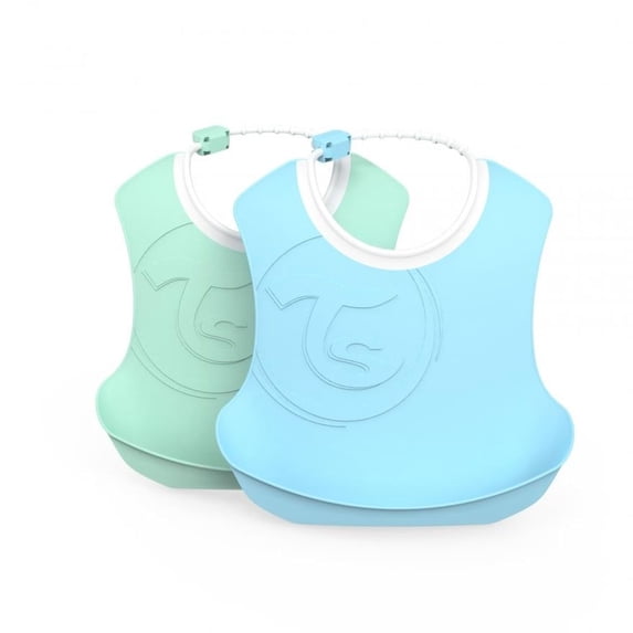 Twistshake Bib 4M+ - Baby Blue/Mint Green