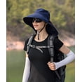 thumbnail image 4 of Chapeaux de Soleil pour Femmes Protection UV Pliables à Grand Bord Trou pour Queue de Cheval Été Chapeaux de Plage pour Hommes avec Rabat de Nuque, 4 of 5