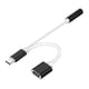 thumbnail image 1 of Usb tipo-c a 3,5 mm Jack Aux Audio Splitter convertidor adaptador + cable de carga, 1 of 2