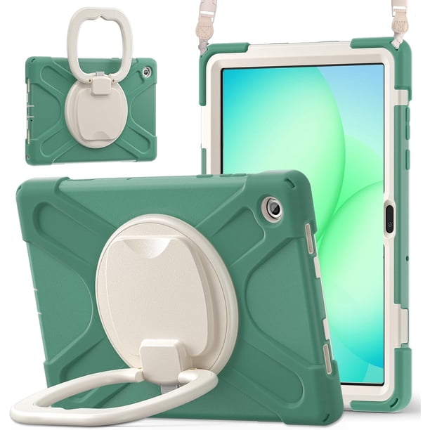 Funda para Samsung Galaxy Tab A11+ Plus de 11 pulgadas (2025) y A9+ Plus de 11 pulgadas (2023), cubierta de silicona resistente con asa, soporte de 360°, correa y soporte para S Pen.