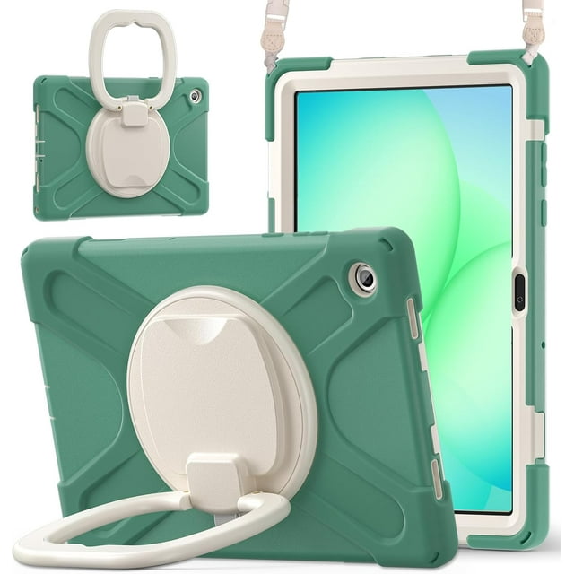 Funda para Samsung Galaxy Tab A11+ Plus de 11 pulgadas (2025) y A9+ Plus de 11 pulgadas (2023), cubierta de silicona resistente con asa, soporte de 360°, correa y soporte para S Pen.