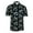 Black/Gray, variant on Monterey Club Men's Blossom Print Tailored Collar Short Sleeve Golf Polo Shirt #3518
