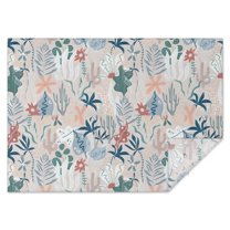 Pioneer Flower Floral Print Pattern Rectangle Tablecloth 60"x84",Waterproof Polyester Rectangle Table Cloth, Wipeable Spillproof Polyester Tablecloth for Dining, Camping, Indoor and Outdoor