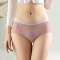 thumbnail image 3 of Scyoekwg Womens Underwear Hipster Panties Hipster Briefs Soft Lace Satin Panties Ladies Underwear Panties Cheeky Panties Breathable Briefs Comfy (Pink,XL), 3 of 7