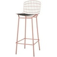 thumbnail image 2 of Home Square 42" Leather Barstool in Rose Pink Gold & Black - Set of 2, 2 of 8
