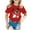 Red, variant on WOYY Toddler Girls Cartoon Print Short Sleeve T-Shirt Cotton Crew Neck T Shirt, Sizes 3-14
