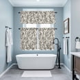 thumbnail image 3 of Vintage Grey Flower Kitchen Curtains Sets for Windows 36 Inch Length, Farmhouse Botanical Floral Retro Rod Pocket Window Treatments Tier Curtains and Valances Set for Bedroom/Bathroom, 3 of 8