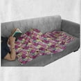thumbnail image 6 of Garden Art Soft Flannel Fleece Throw Blanket, Wildflowers Pattern with Colorful Leaves and Paint Splashes Background Spring, Cozy Plush for Indoor and Outdoor Use, 60" x 80", Multicolor, by Ambesonne, 6 of 6