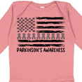 thumbnail image 4 of Inktastic Parkinson's Awareness Gray Ribbons and Flag Boys or Girls Long Sleeve Baby Bodysuit, 4 of 5