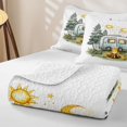 thumbnail image 4 of Catabedysis Watercolor Cartoon Camping Quilt Full,Dog Camper Print Full Bedspread Sets For Boys,Multicolor,3 Pieces, 4 of 7