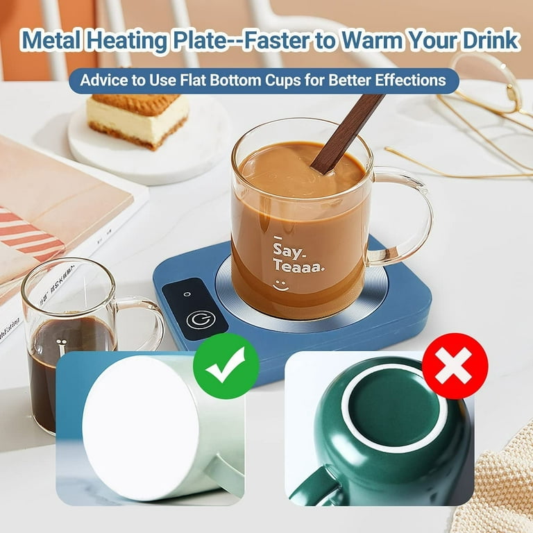 nicelucky Coffee Mug Warmer for Desk with Heating Function 25 Watt Electric  Beverage Warmer with Adjustable Temperature 131℉/ 55℃or 167℉/ 75℃ (Without