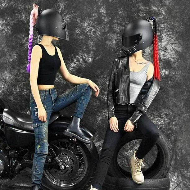 Amazon Cascos Para Moto Con Coletas Cascos Moto Mujer Coleta Para