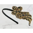 thumbnail image 3 of Women's Vintage 1920s Hand-Beads Retro Big Flower Leaf Flapper Headband, Gold, 3 of 5