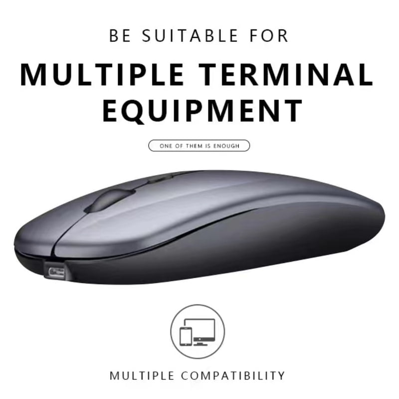 New Gaming Mouse Wireless Bluetooth Dual Mode Silent Rechargeable USB 2.4G DPI 1600 Optical Ergonomics Suitable for Laptops