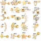 thumbnail image 4 of Pendientes de plata de ley 925 antialérgicos con diseño de hip hop para mujeres y hombres, con diseño de hueso de oreja y clavos, de estilo europeo y americano, 4 of 6