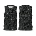 thumbnail image 2 of Gaeub Spider Web Black Men's Mesh Basketball Jersey, Quick-Drying Sleeveless Top S-4XL, Loose Muscle Tank Top -Medium, 2 of 9
