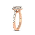 thumbnail image 3 of IGI Certified 2 Carat Princess Shape Lab Grown Diamond Engagement Ring | 14K Rose Gold |Glowing Globe Halo Diamond Ring | FG-VS1-VS2 Quality Friendly Diamonds, 3 of 6