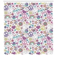 thumbnail image 3 of Ambesonne Hipster Shower Curtain, Sixties of Peace, 69"Wx75"L, Multicolor, 3 of 3