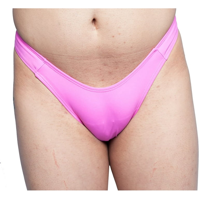Tucking Gaff Panties For Crossdressing Men and Trans-Women, Thong-Style  Pink LG