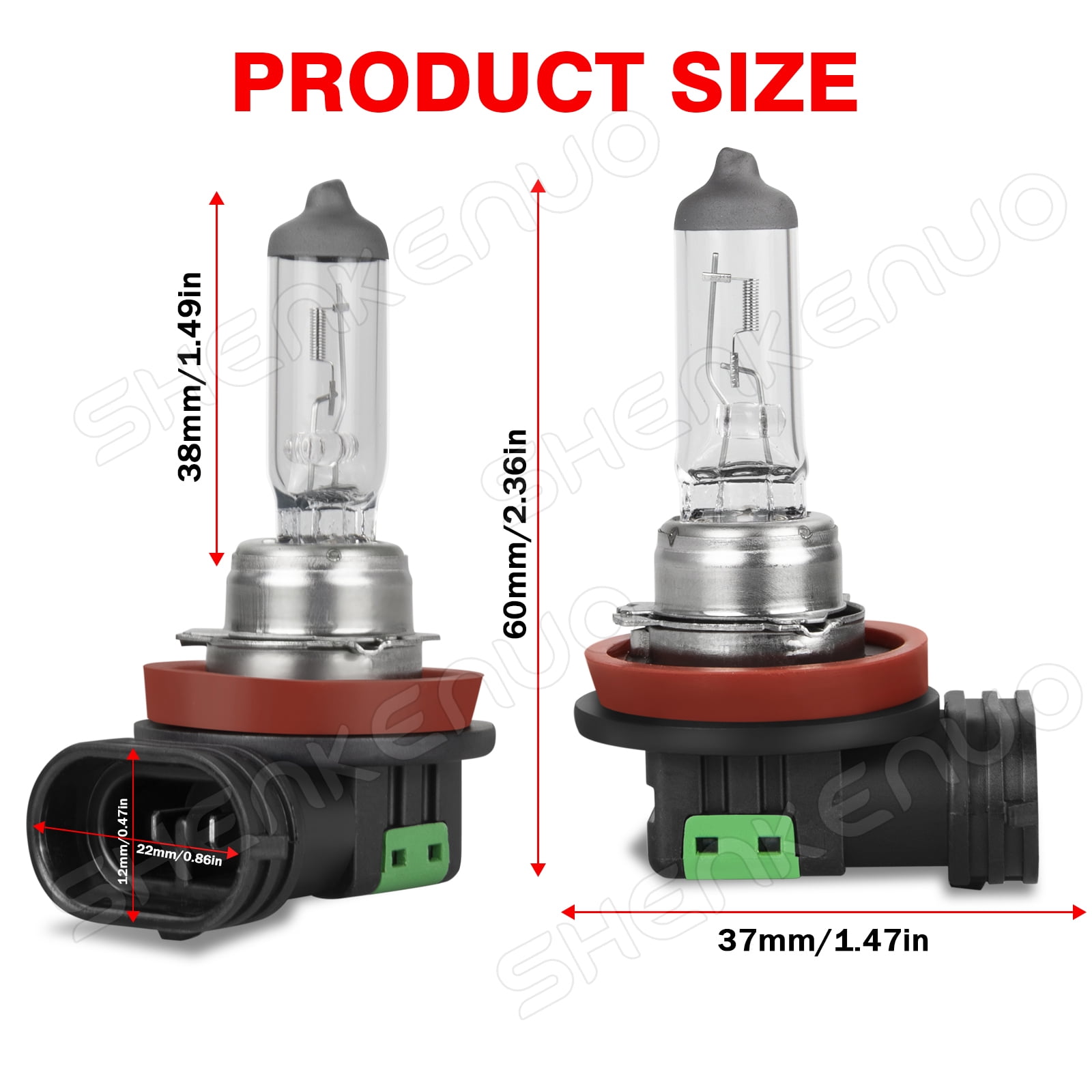 For Honda Accord 2013-2018 Combo 9005 H11 Halogen Headlights High Low Beam Replacement,Wireless Headlamp Bulbs, Pack of 4