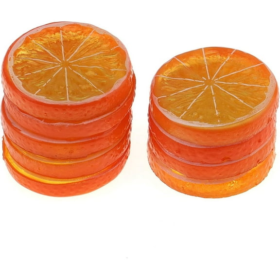 9 PCS Artificial Orange Lemon Slices Collection Fake Fruits Decoration Photography Props