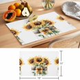 thumbnail image 6 of Summer Sunflower Placemats Set of 12, Retro Watercolor Yellow Floral Non-Slip Place Mats Washable Table Mats for Kitchen Dining Table Decorations Indoor/Outdoor, 6 of 9