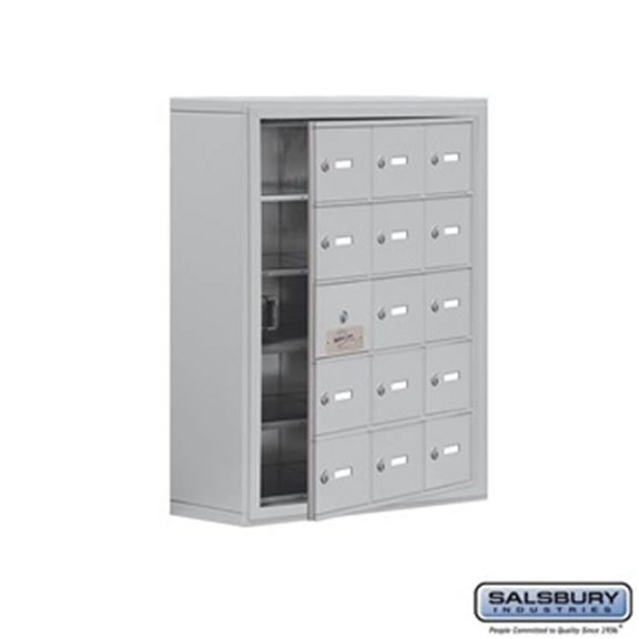 salsburyindustries 19158-15ask cell phone storage locker with front access panel - 5 door high unit, aluminum